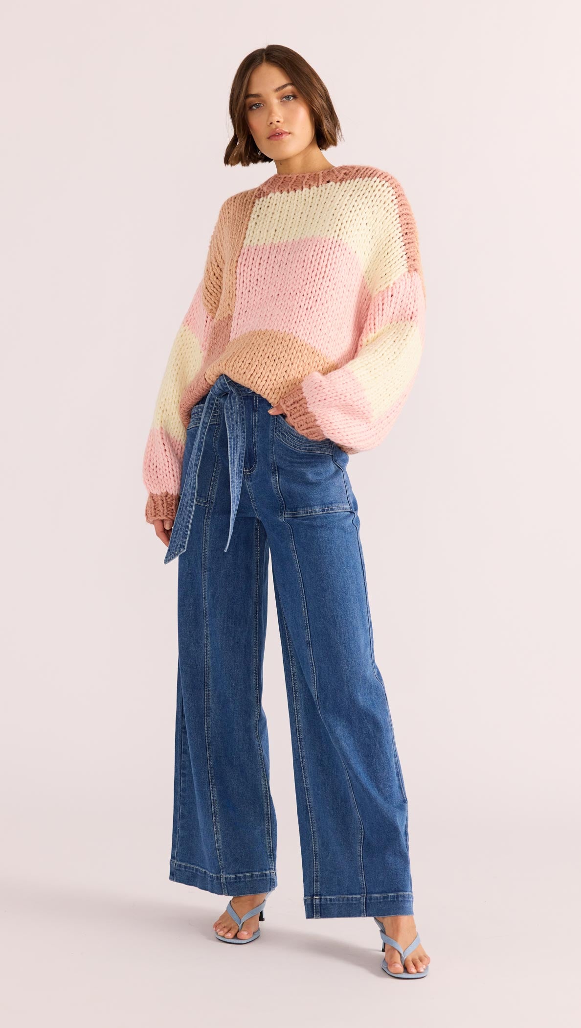 Marcella Colour Block Sweater-MINKPINK