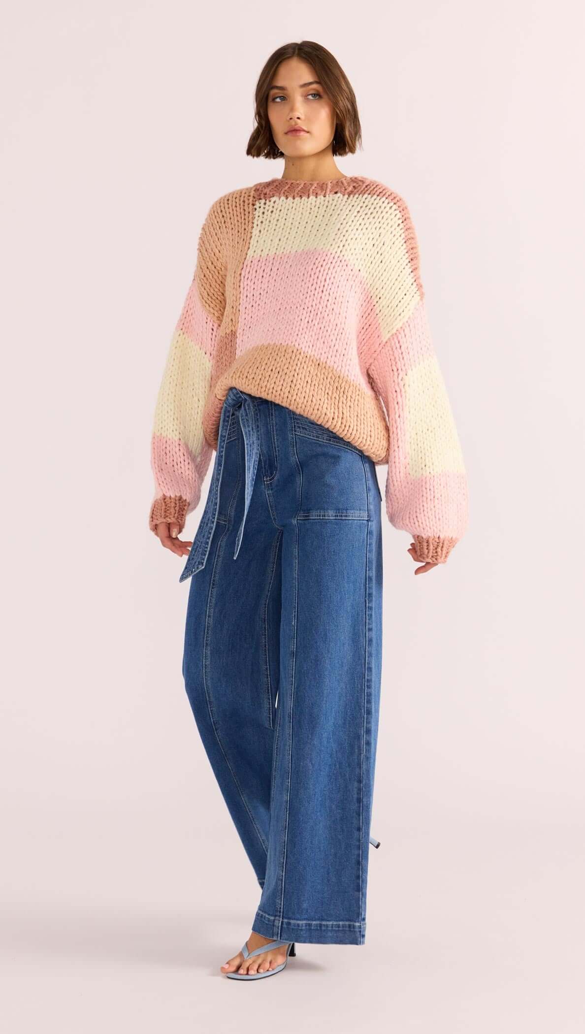 Marcella Colour Block Sweater-MINKPINK