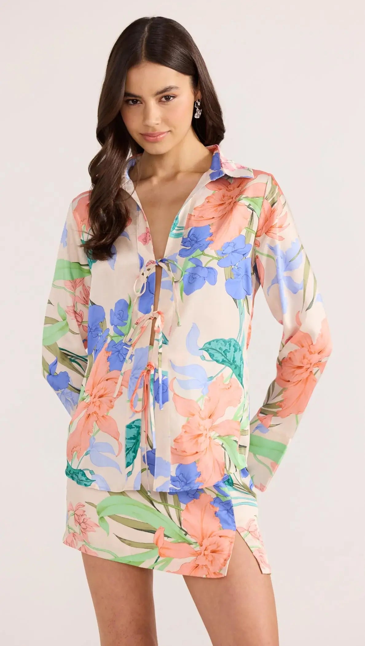 Ravina Tie Shirt-TOPS - LONG SLEEVE-MINKPINK