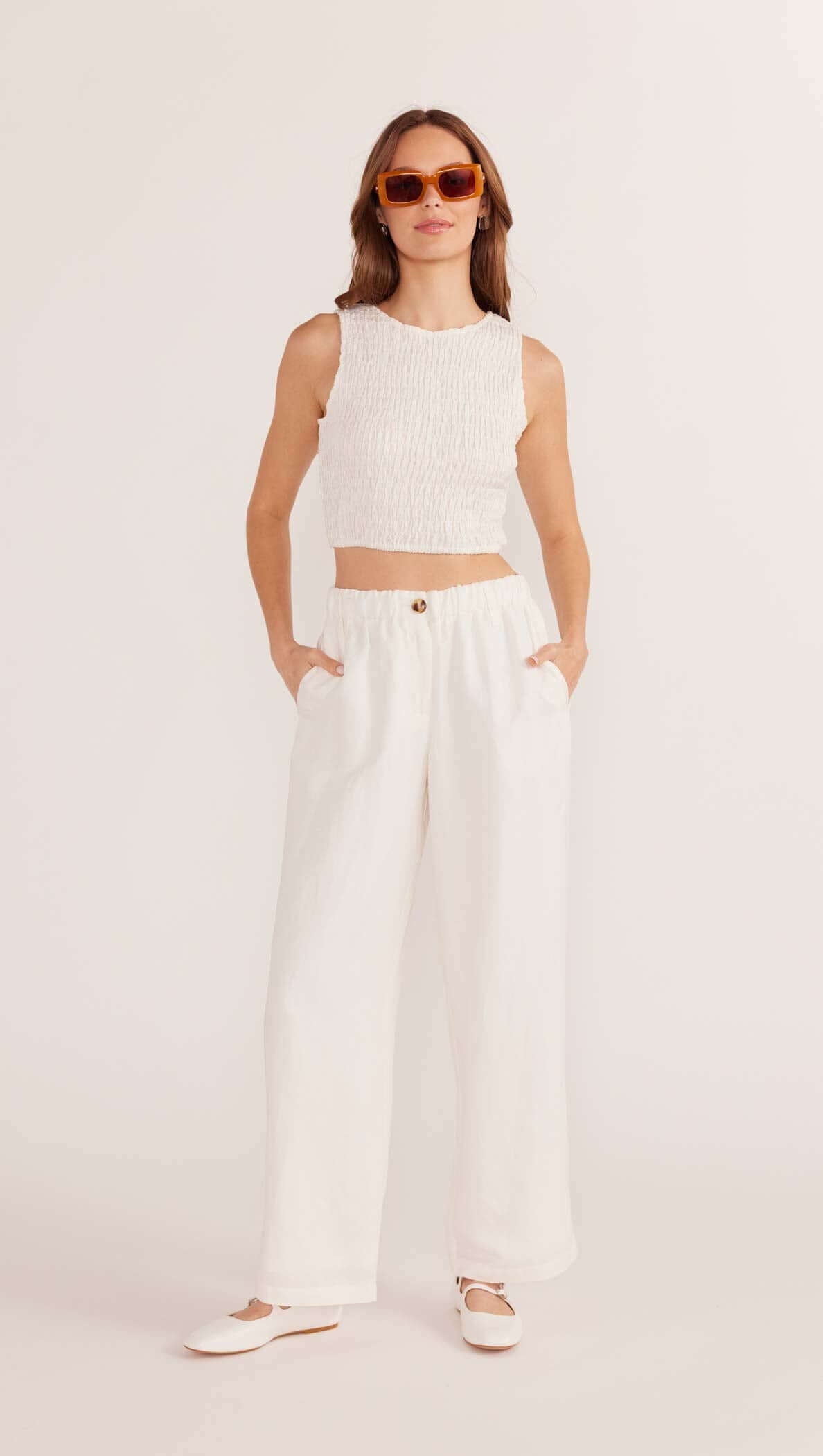 Nerida Shirred Tank Top-MINKPINK