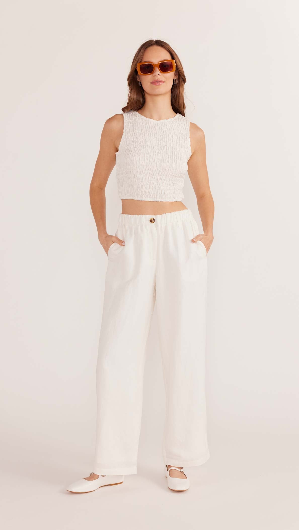 Nerida Shirred Tank Top-MINKPINK