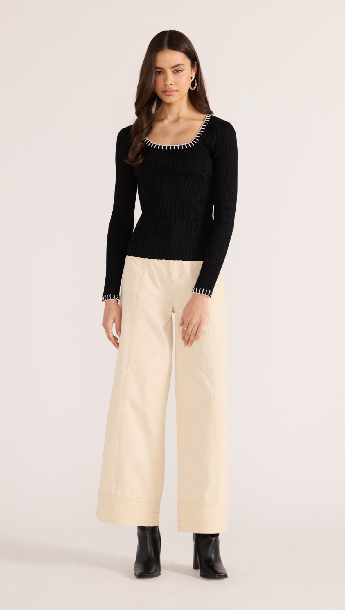 SANA BLANKET STITCH KNIT TOP-TOPS - CASUAL-MINKPINK