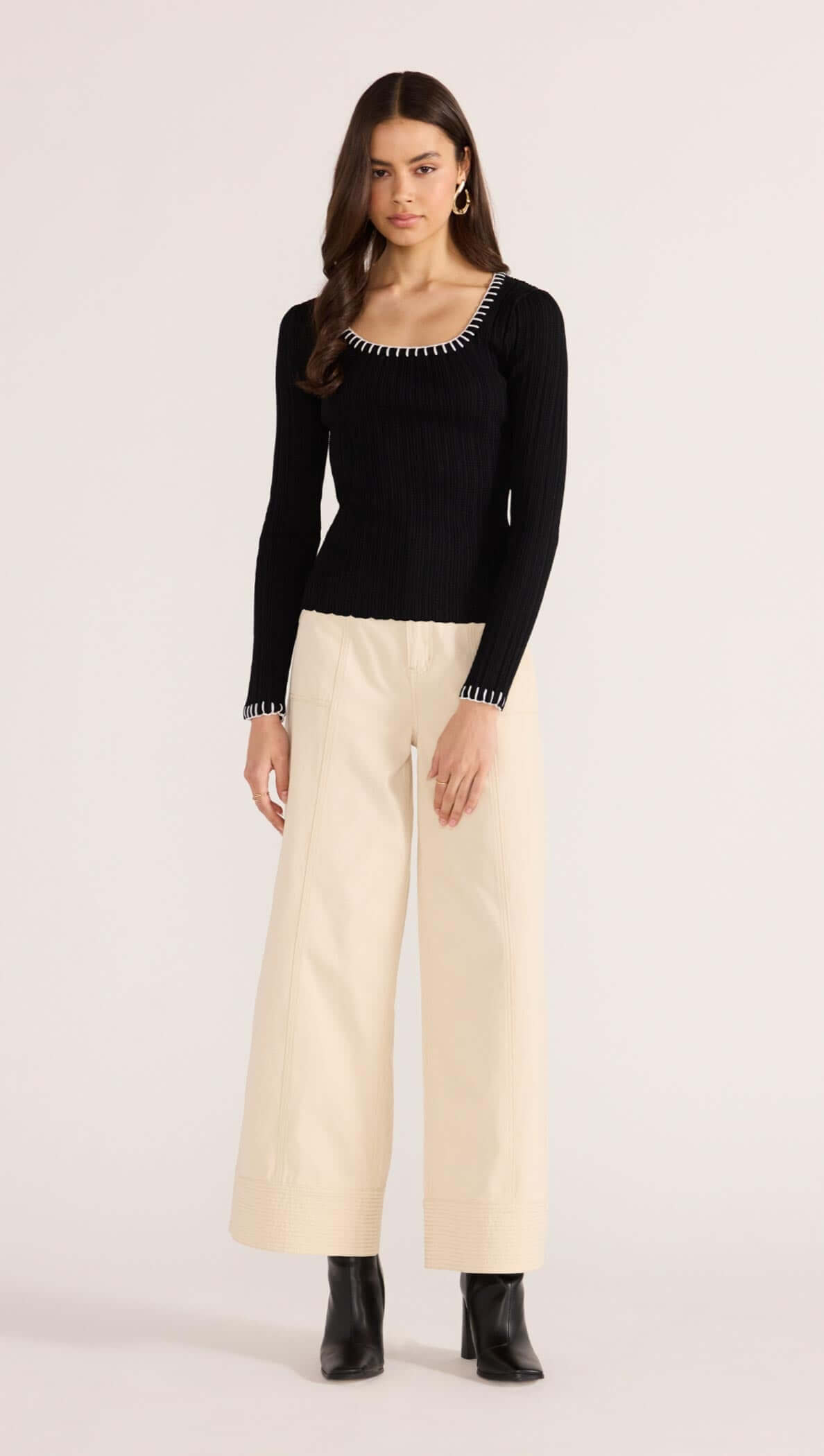 SANA BLANKET STITCH KNIT TOP-TOPS - CASUAL-MINKPINK