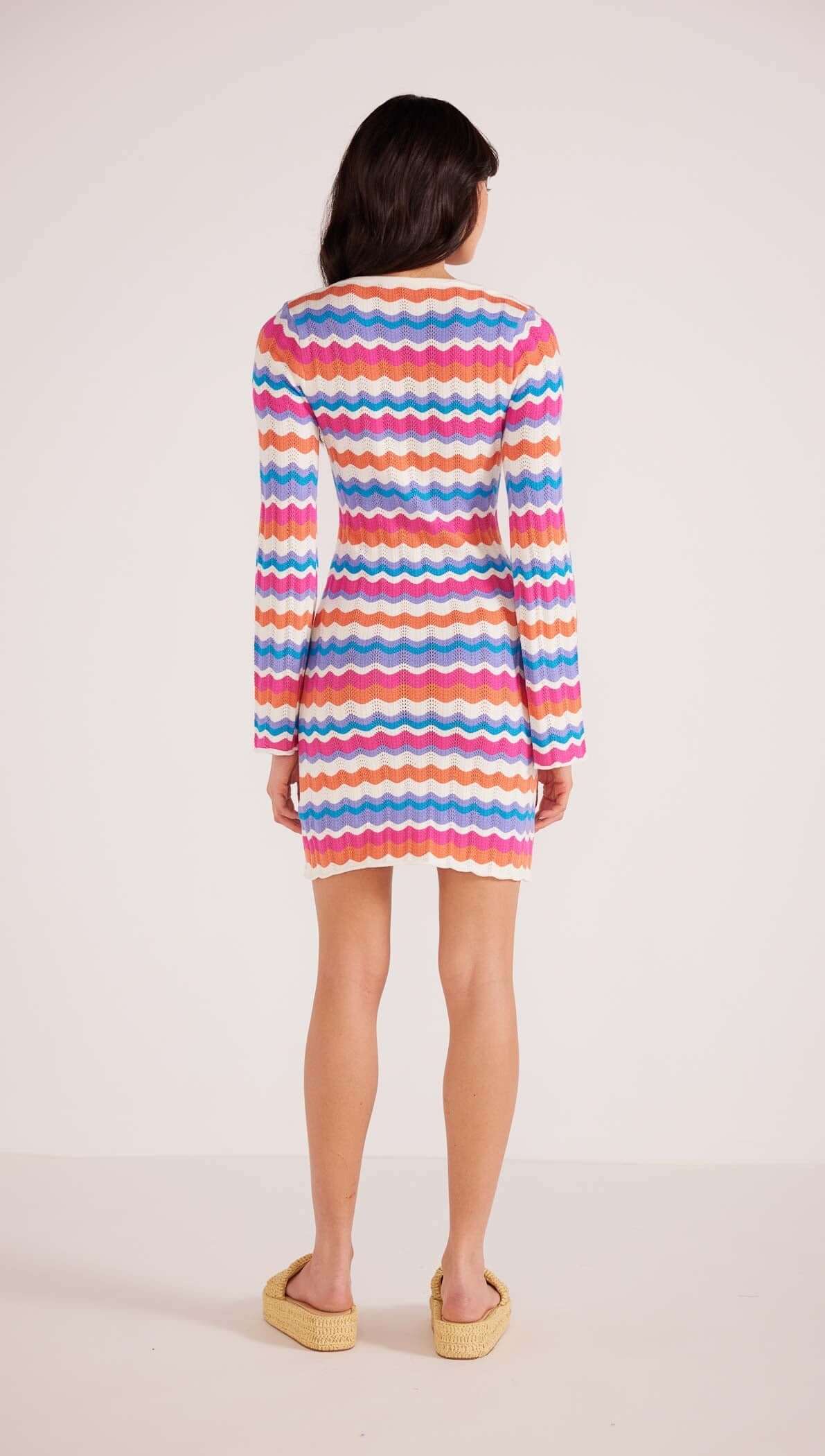 Wilma Pointelle Knit Dress-MINKPINK