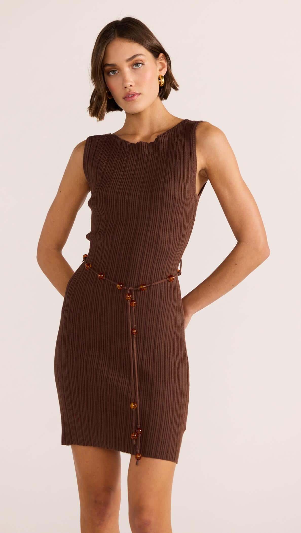 Zinnia Bead Knit Mini Dress