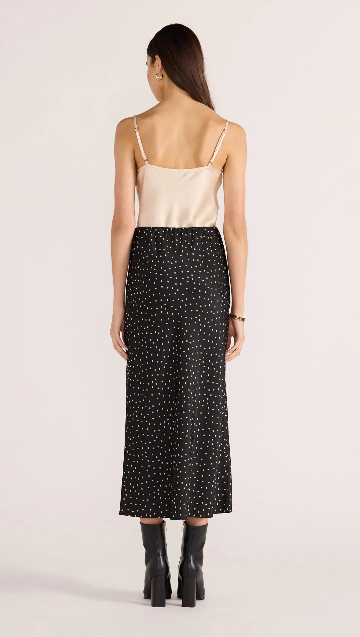 Jemma Polka Bias Midi Skirt-SKIRTS - MIDI-MINKPINK