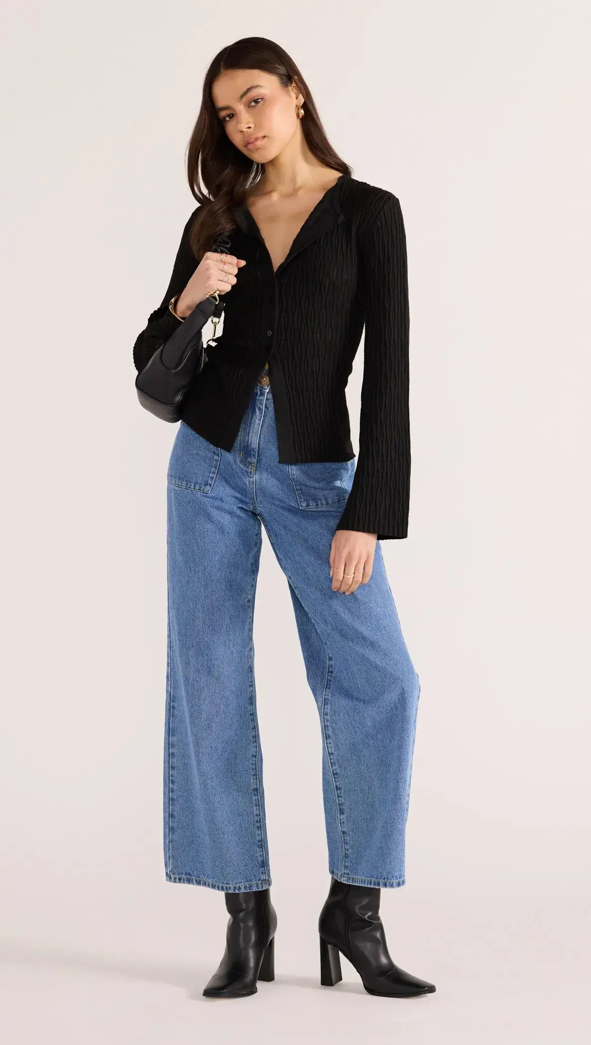 Johnna Button Knit Top-KNITWEAR - CARDIGANS-MINKPINK