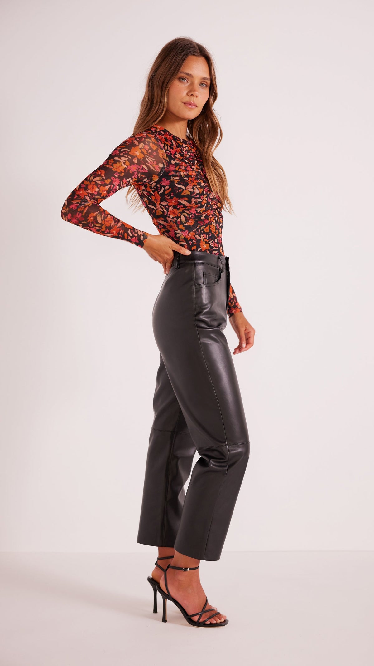 Lani Faux Leather Pant Black - Final Sale