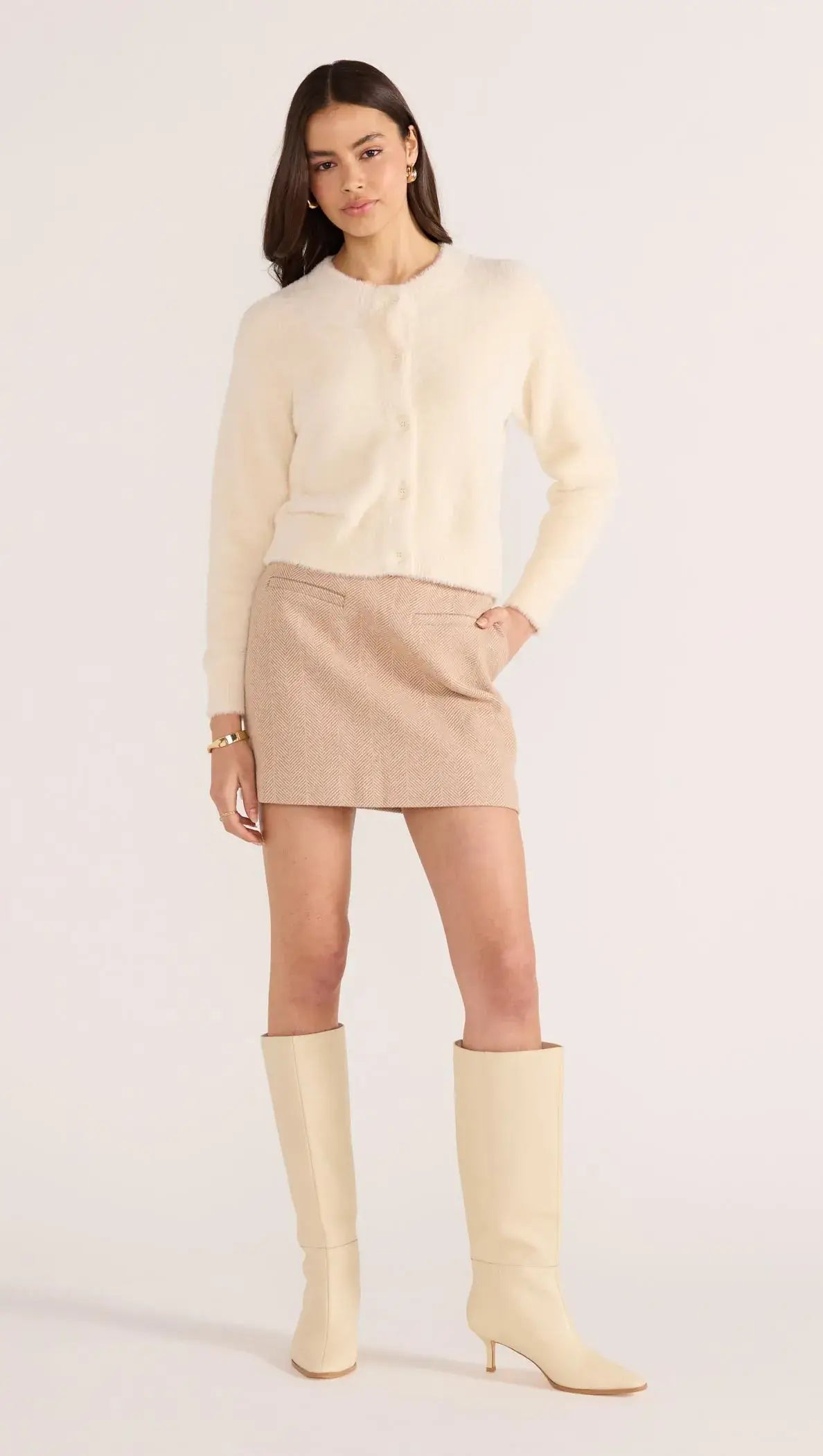 Rowan Fluffy Cardi-KNITWEAR - CARDIGANS-MINKPINK