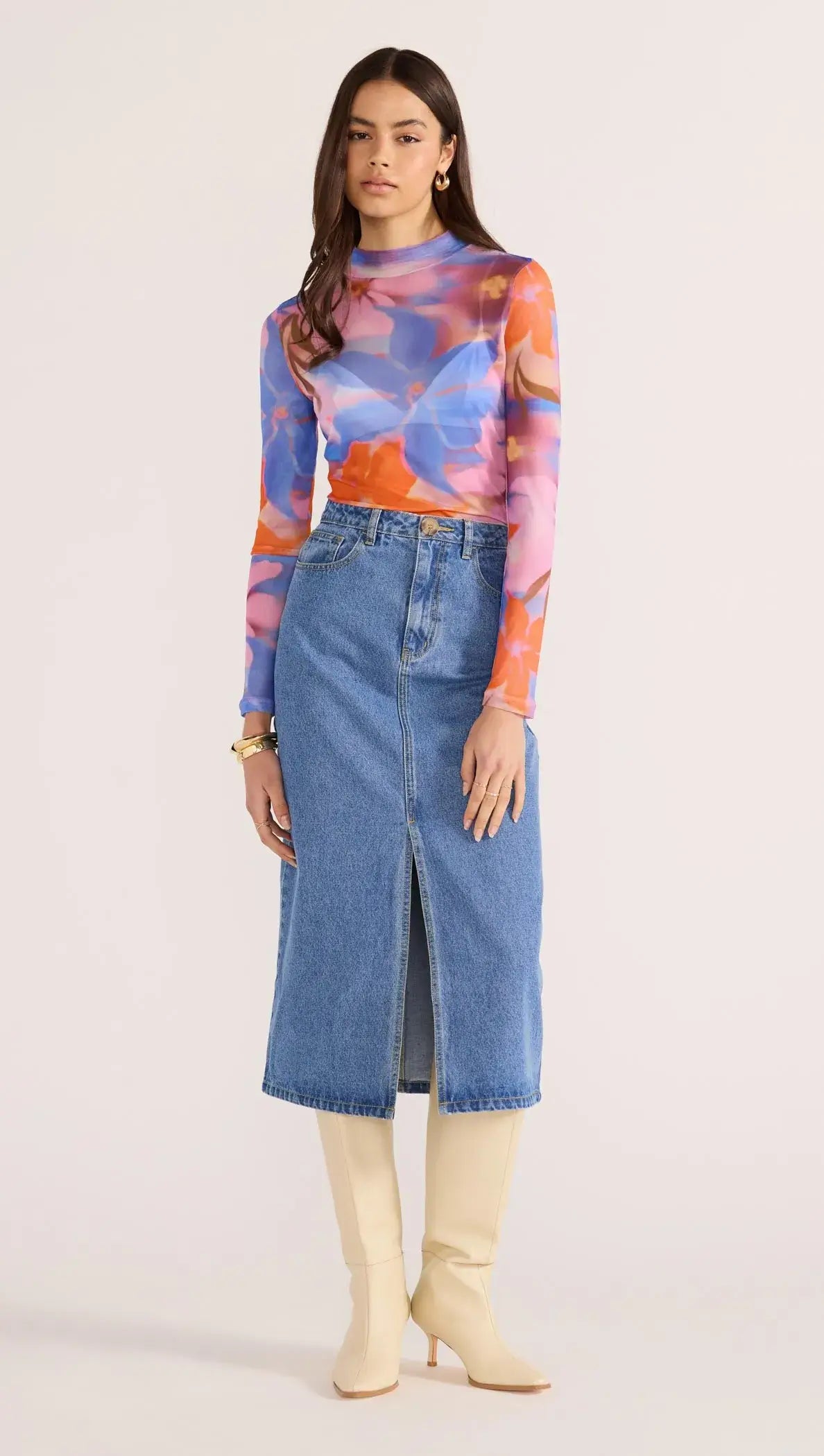 Sommer Mesh Skivvy Top-TOPS - LONG SLEEVE-MINKPINK
