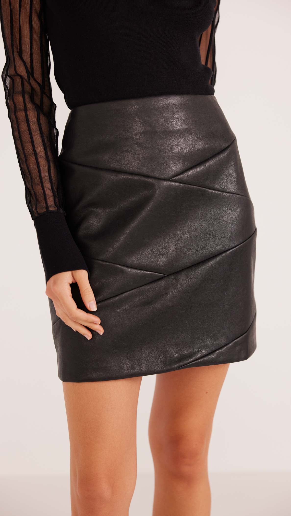 LEENA PU MINI SKIRT-MINKPINK