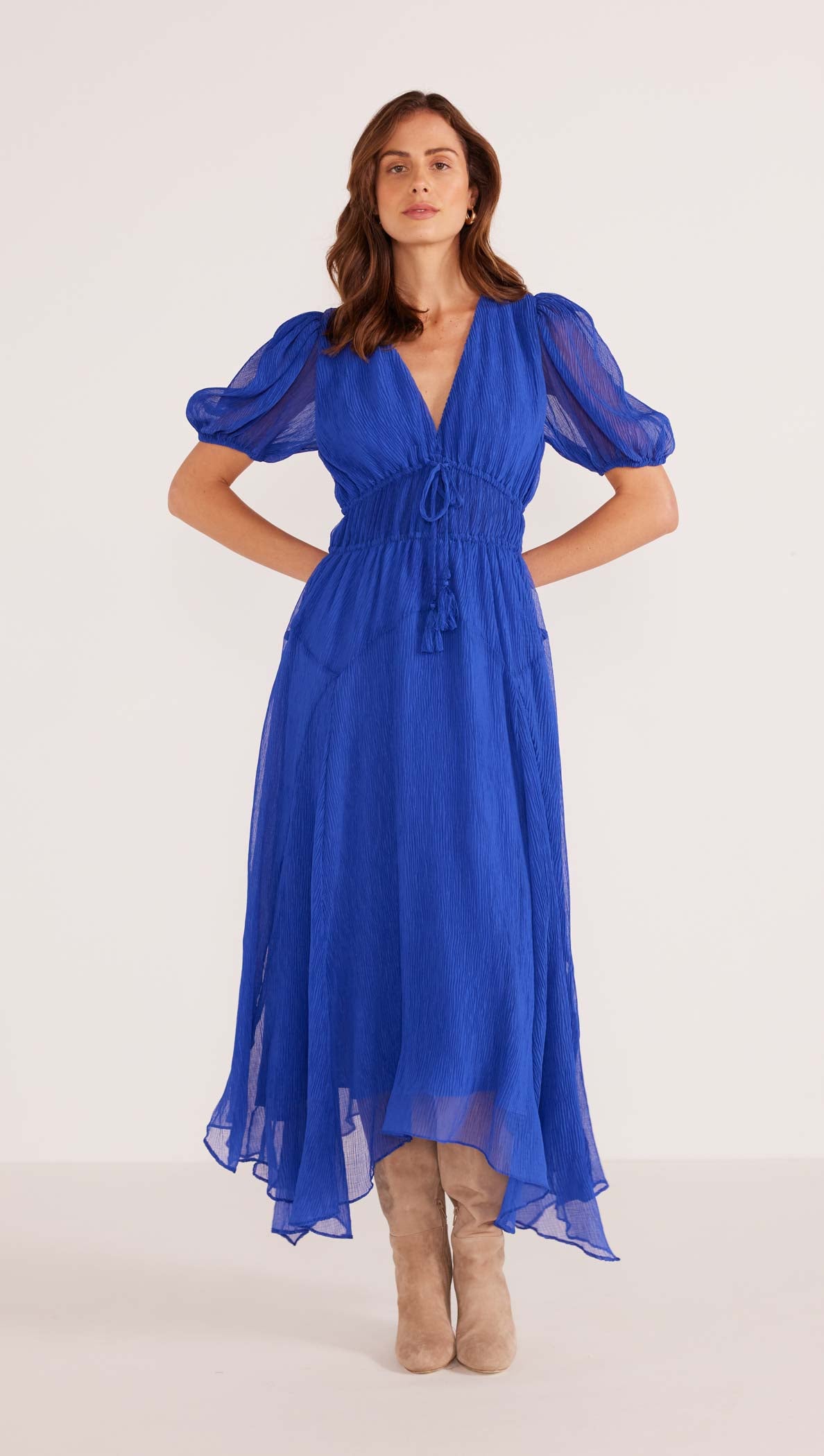 LILY HANKY HEM MIDI DRESS-MINKPINK