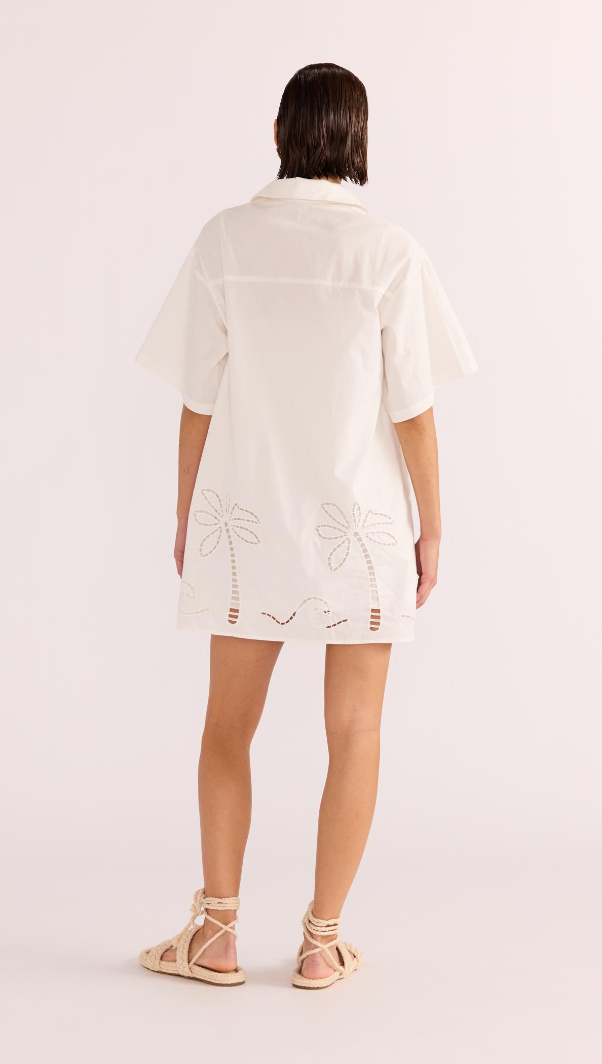 ROMINA BRODERIE SHIRT DRESS-MINKPINK