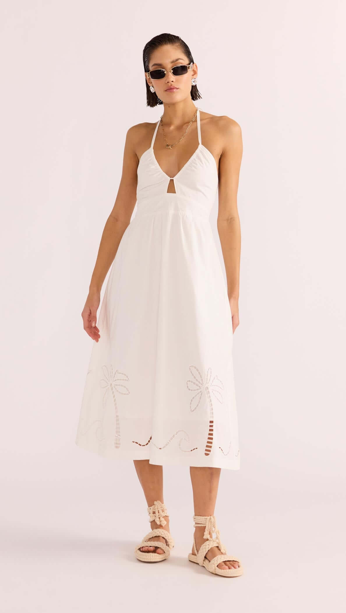 ROMINA BRODERIE MIDI DRESS-MINKPINK