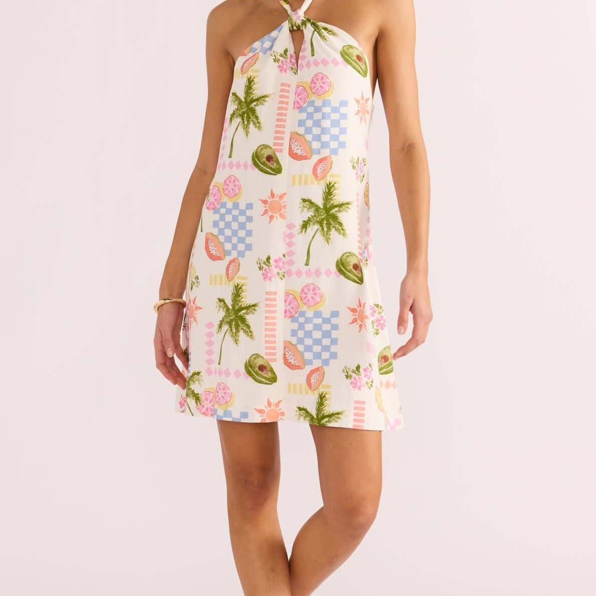 GRACIE HALTER NECK MINI DRESS-MINKPINK
