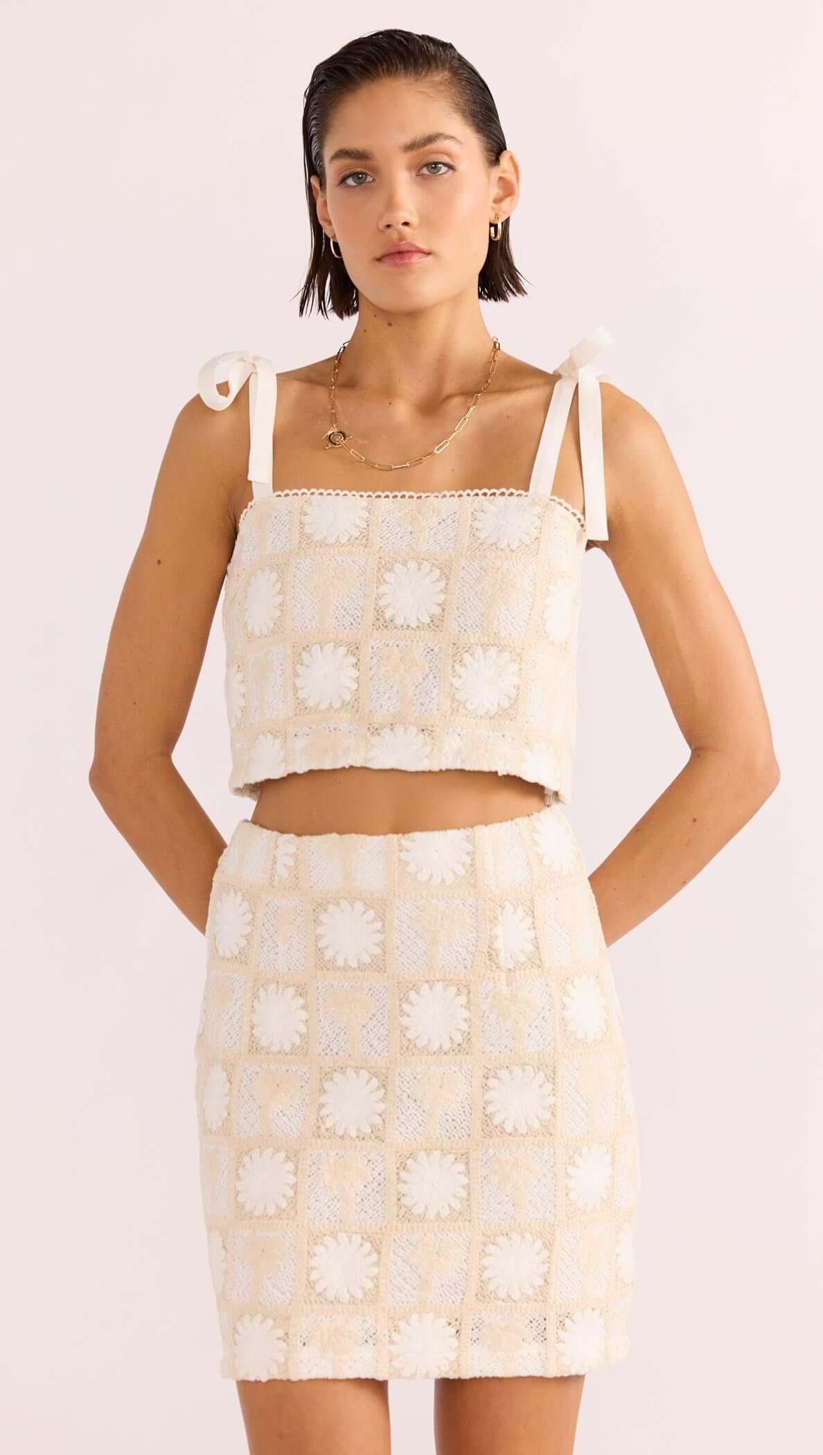 LYRIA PALM LACE SKIRT-MINKPINK
