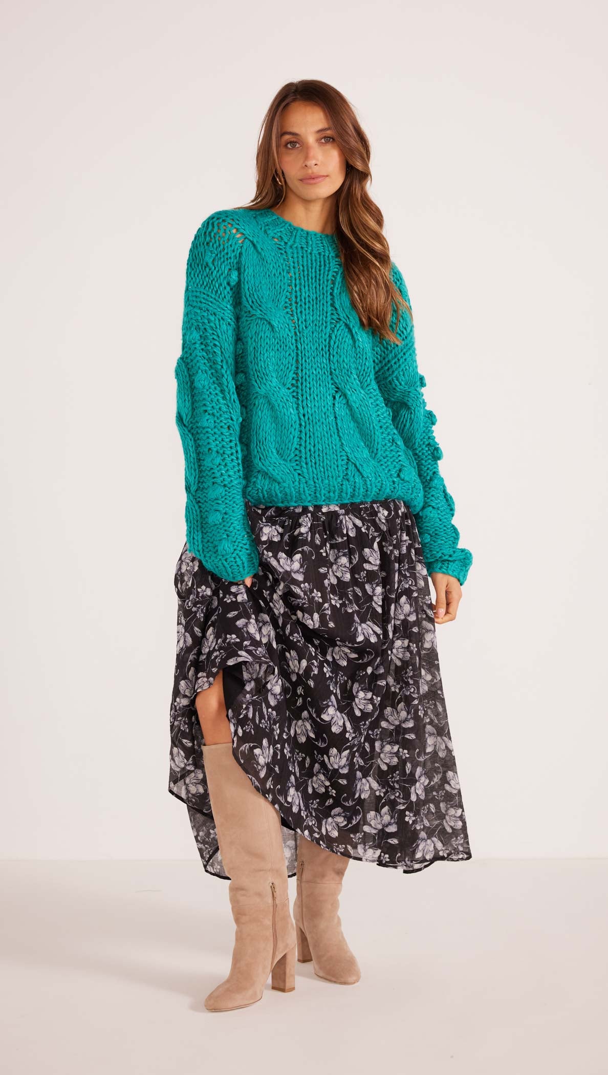 LUCERO CABLE KNIT JUMPER-MINKPINK