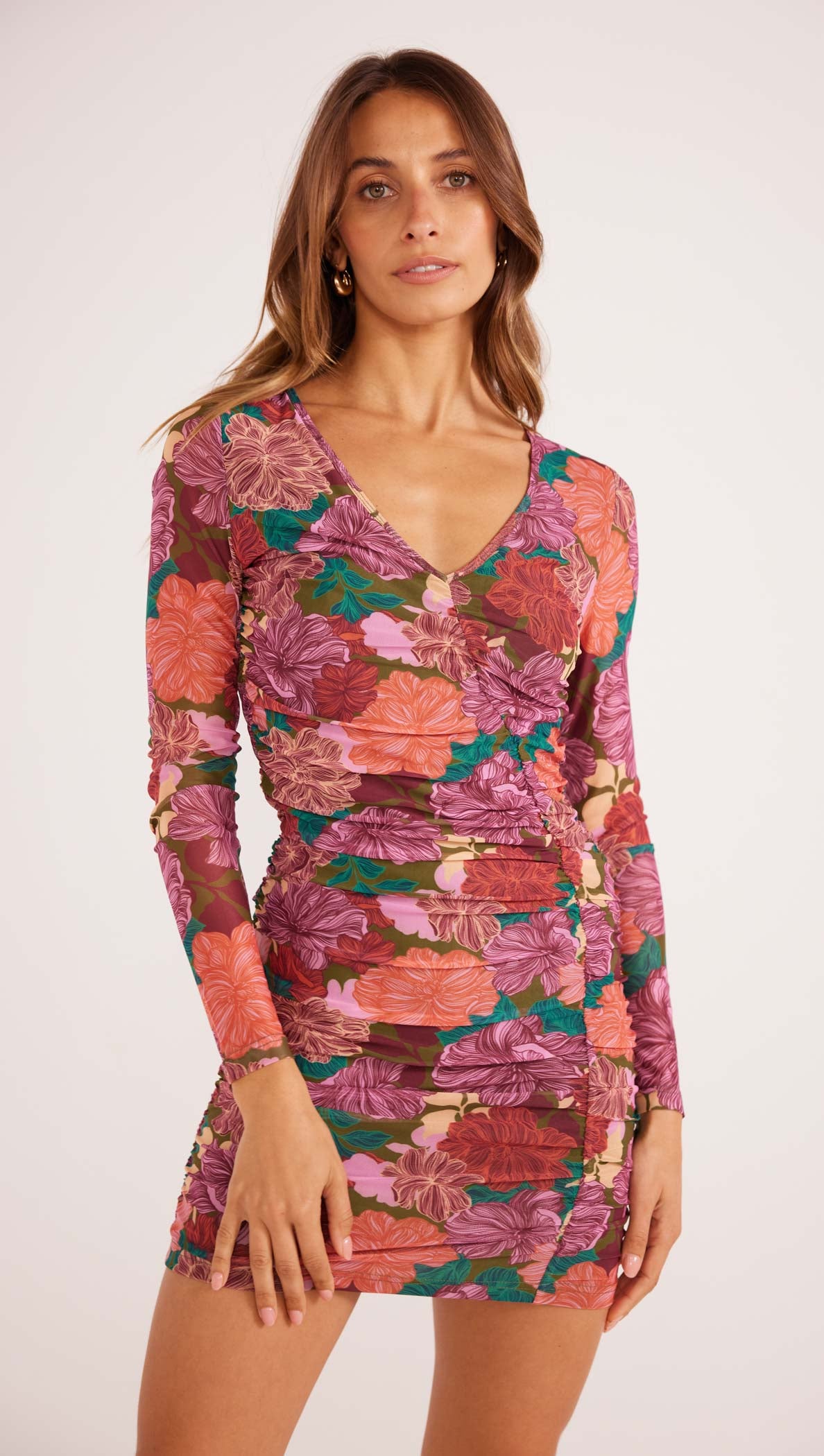 ZORA RUCHED MINI DRESS-MINKPINK