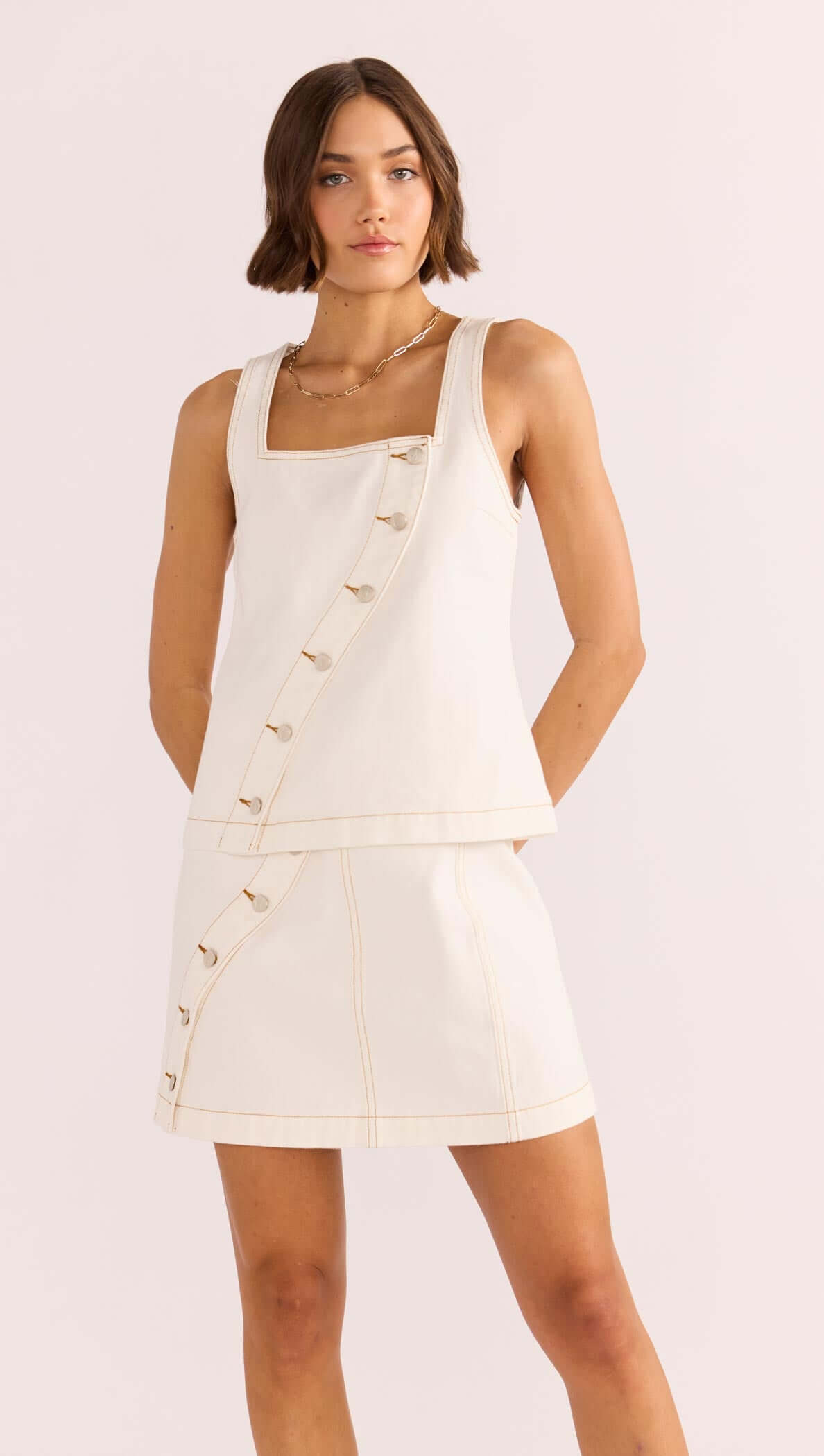 TABITHA WAVE BUTTON TOP-MINKPINK