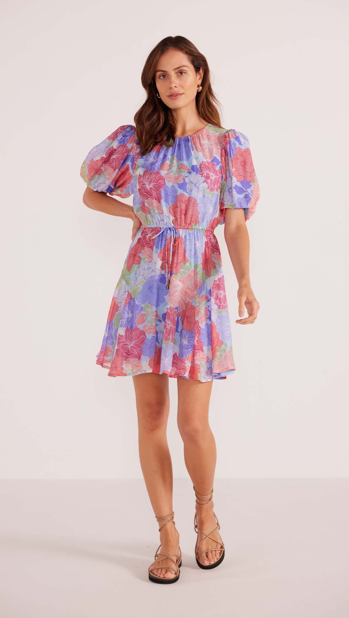 BELLE PUFF SLEEVE MINI DRESS-MINKPINK