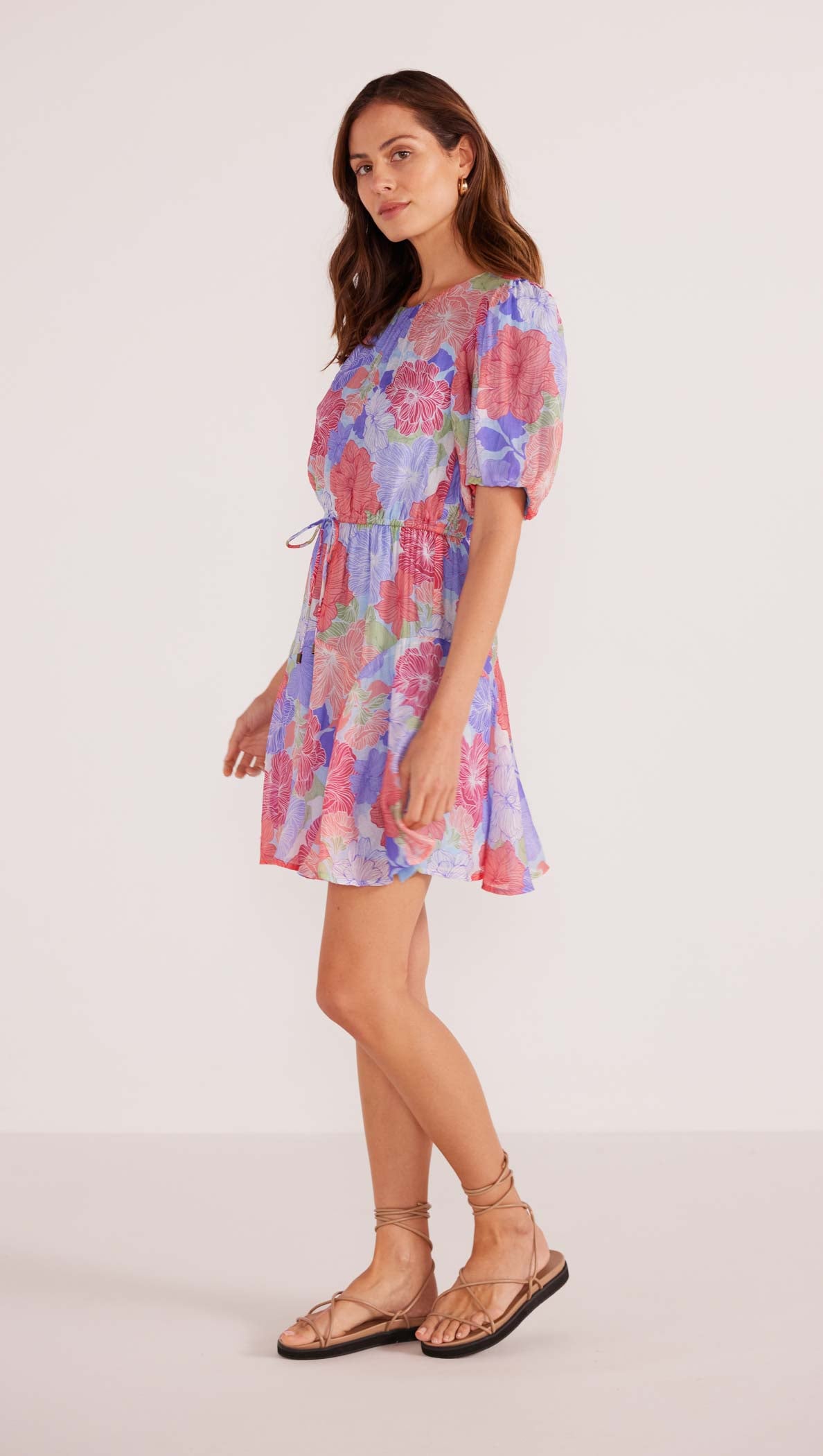 BELLE PUFF SLEEVE MINI DRESS-MINKPINK