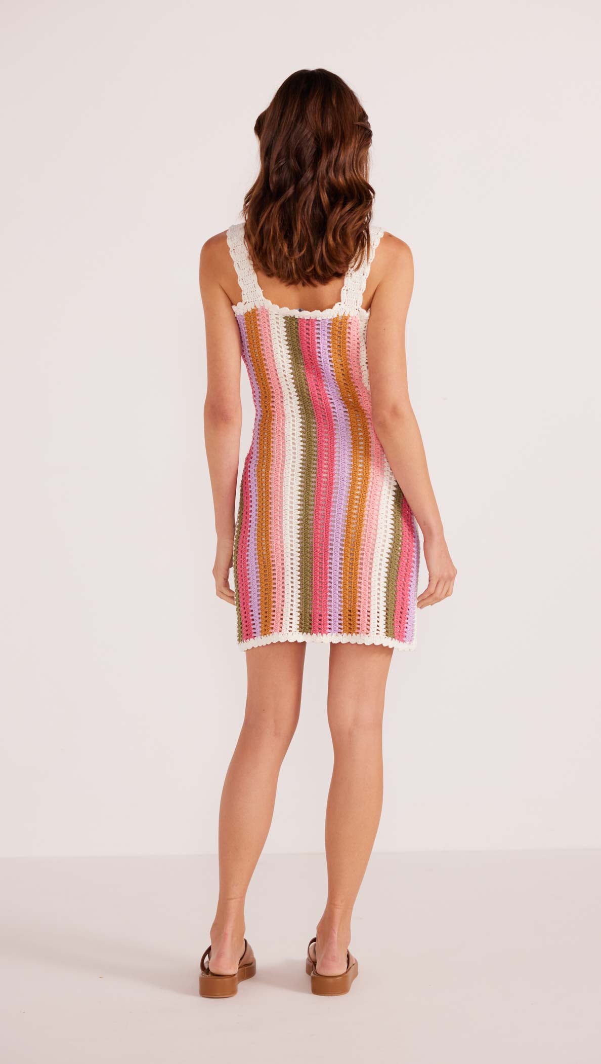 Lito Stripe Crochet Mini Dress-MINKPINK