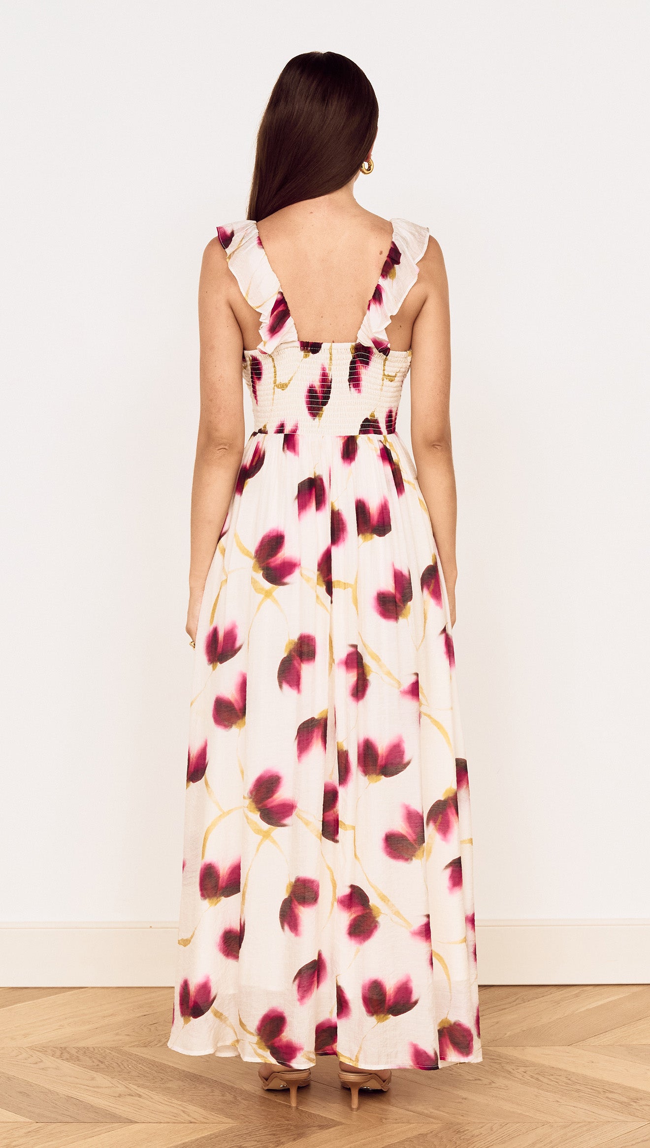 Floral Ruffle Detail Bias Maxi Dress – MINKPINK