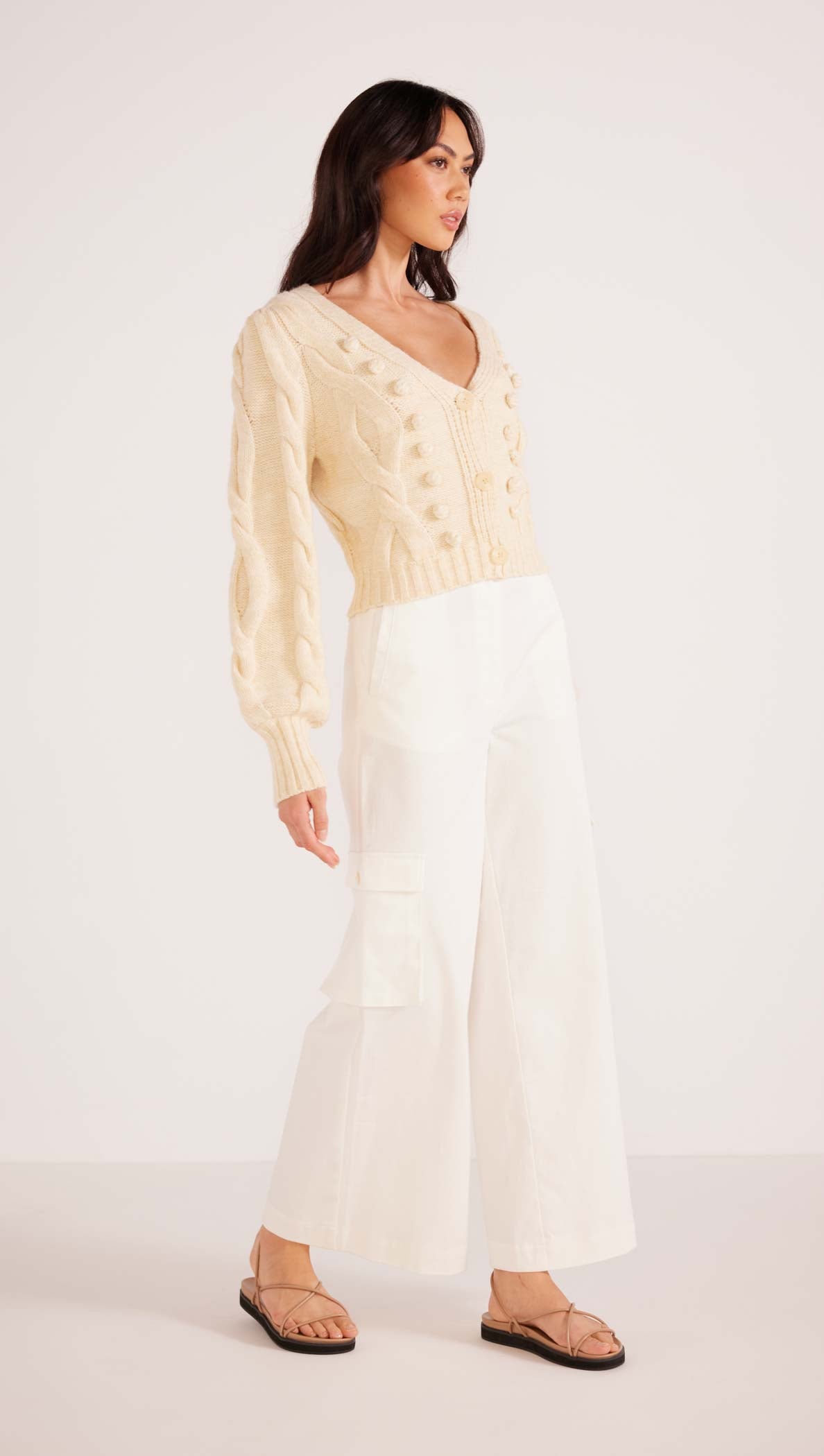 Myrtle Cable Knit Cardigan-MINKPINK