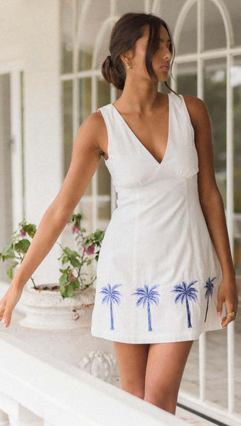 Isadora Embroidered Mini Dress - MINKPINK