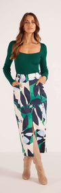 Faven Drill Midi Skirt-MINKPINK