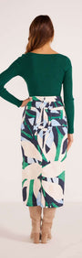 Faven Drill Midi Skirt-MINKPINK