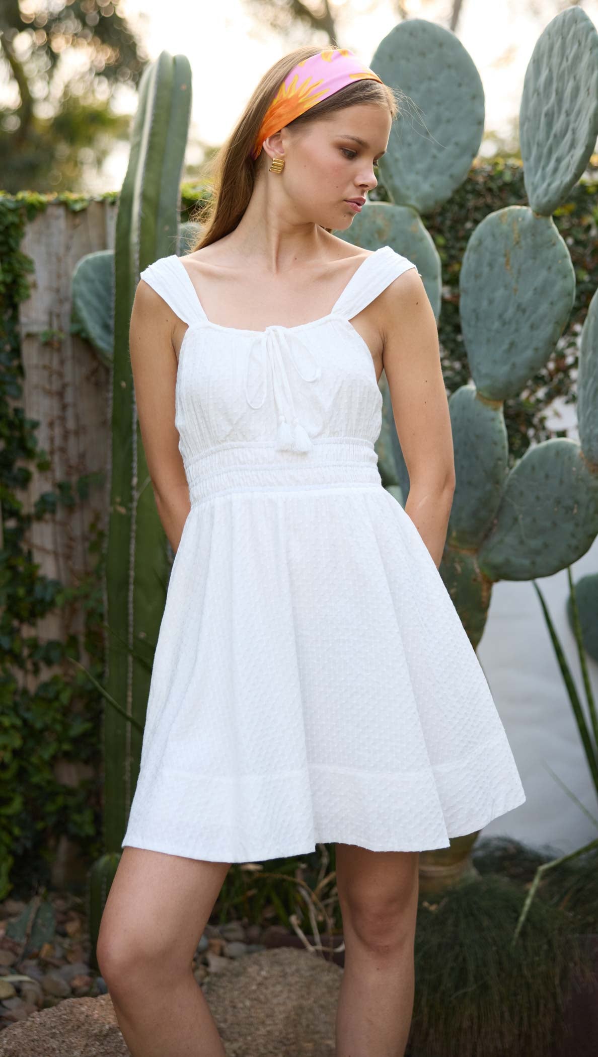 Lotus Drawstring Mini Dress-MINKPINK