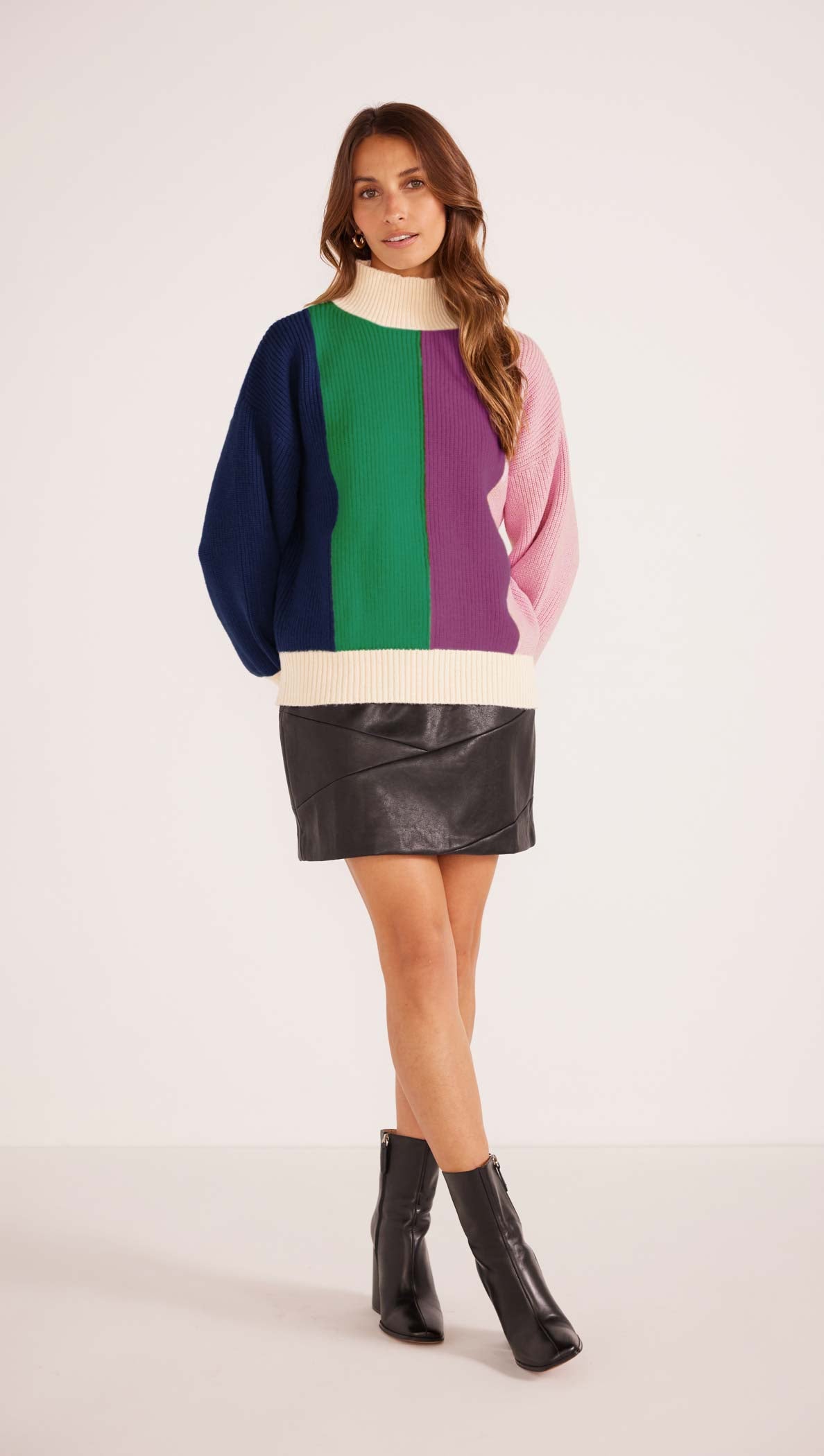 Zia Colour Bock Knit Jumper