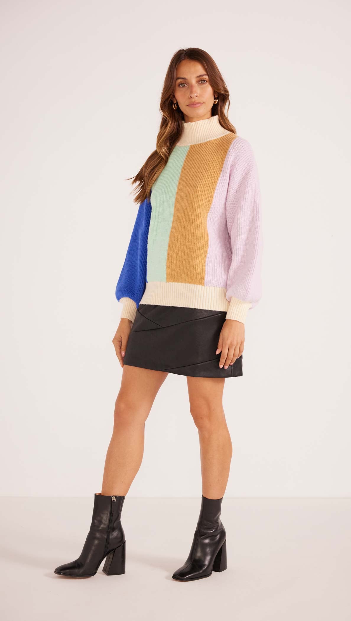 Zia Colour Block Knit Jumper-MINKPINK