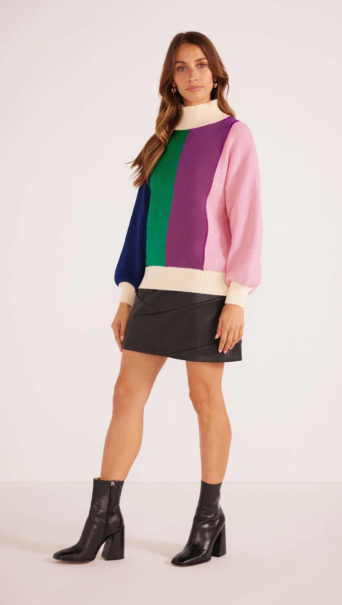 Zia Colour Bock Knit Jumper