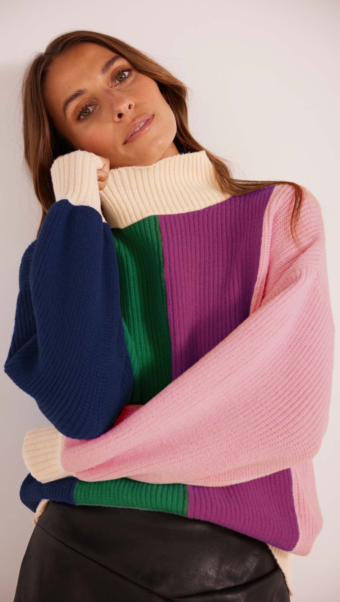 Zia Colour Bock Knit Jumper