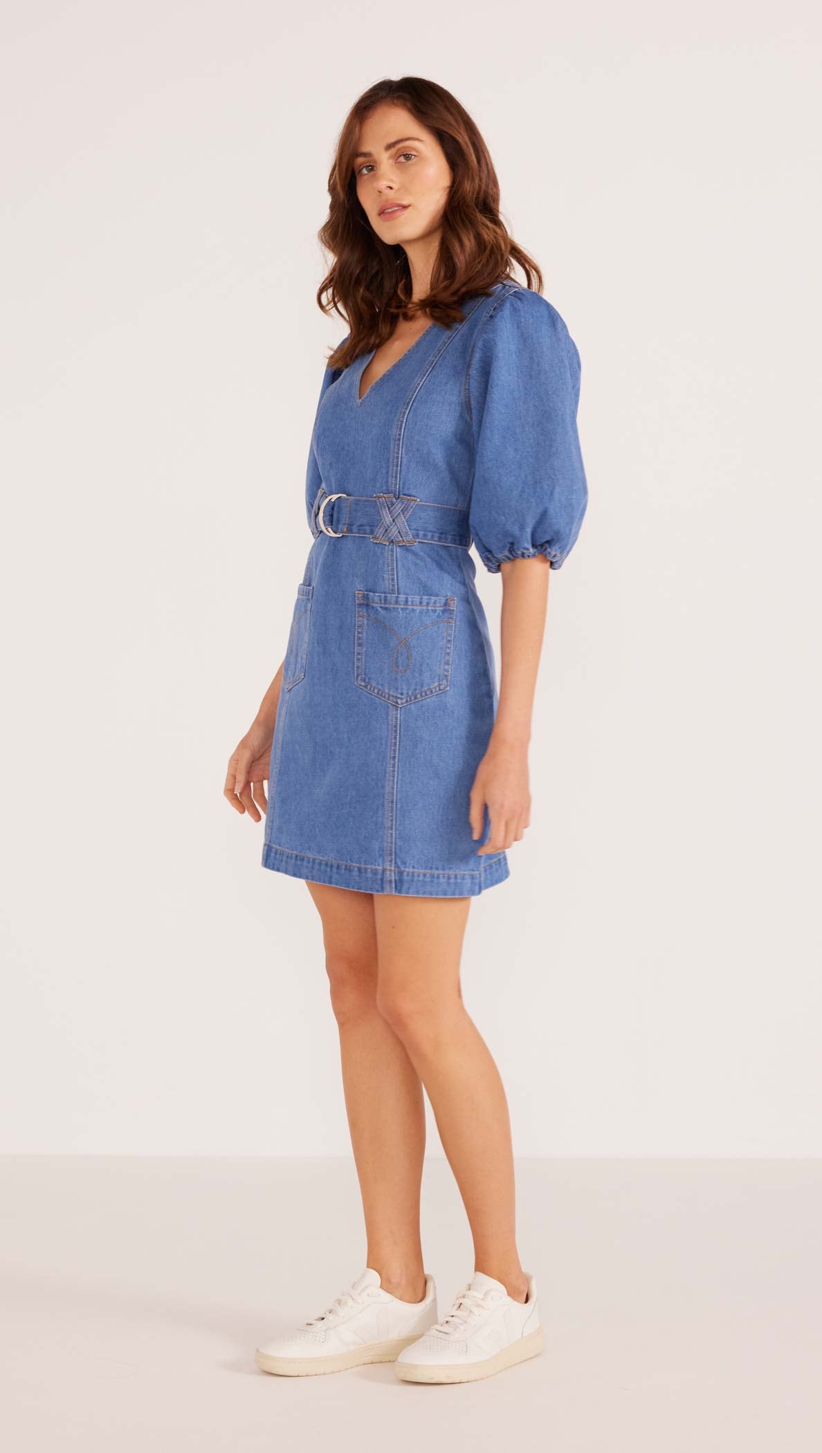 PEYTON DENIM MINI DRESS-MINKPINK