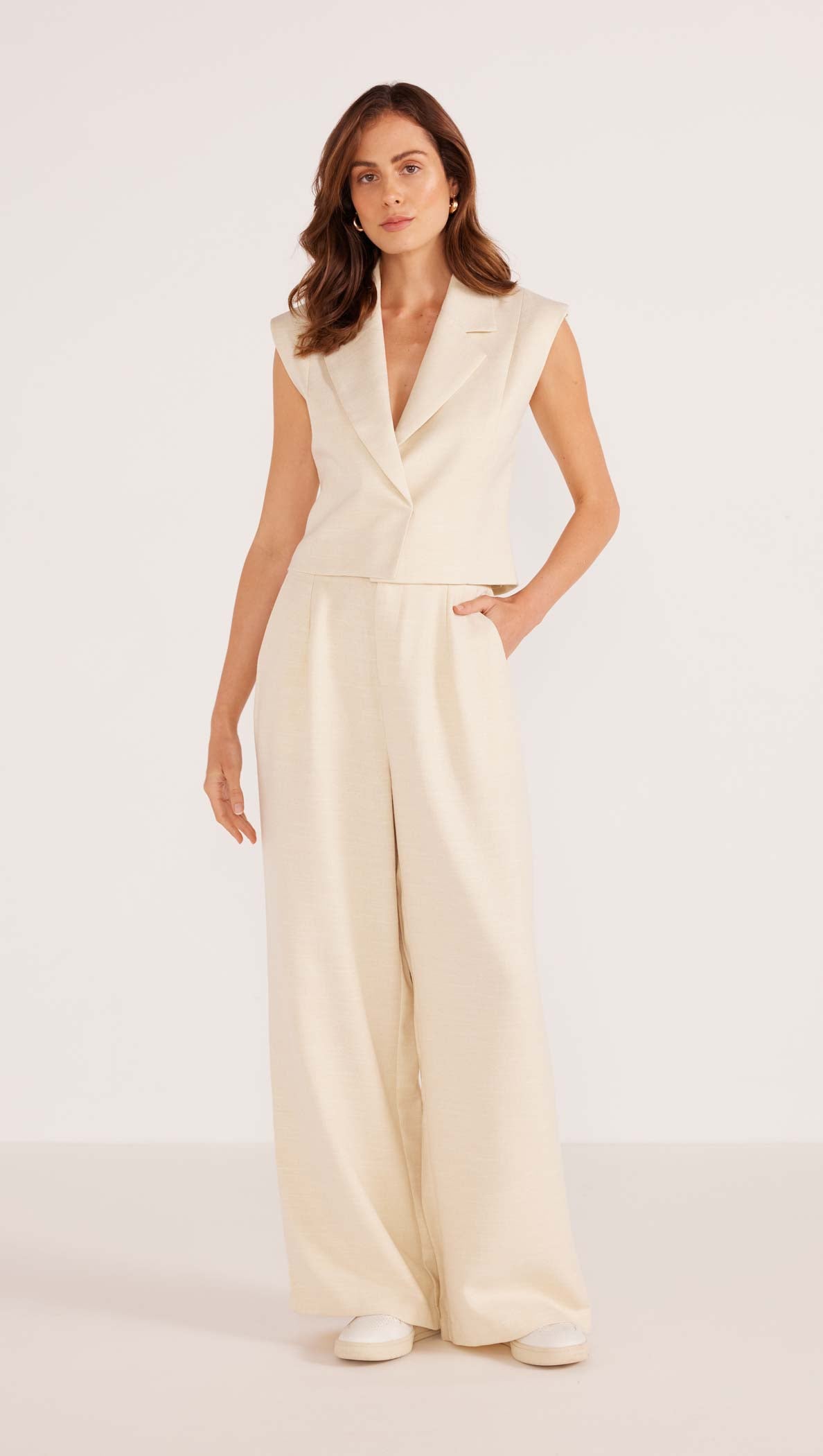 EVERLY BOXY BLAZER VEST-MINKPINK