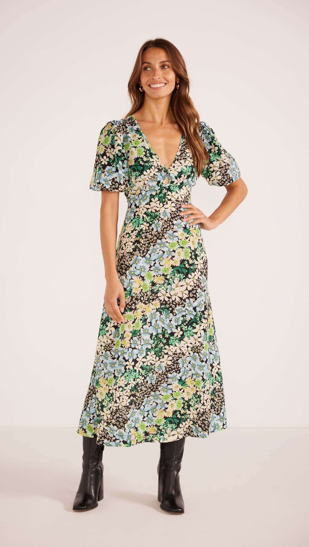 Lenora Keyhold Midi Dress Final Sale MINKPINK