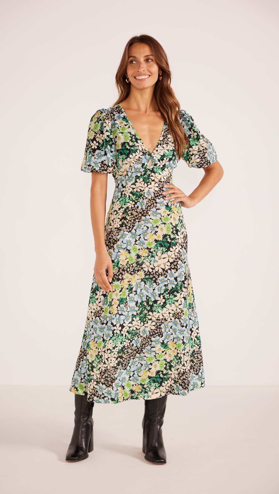 Lenora Keyhole Midi Dress-MINKPINK