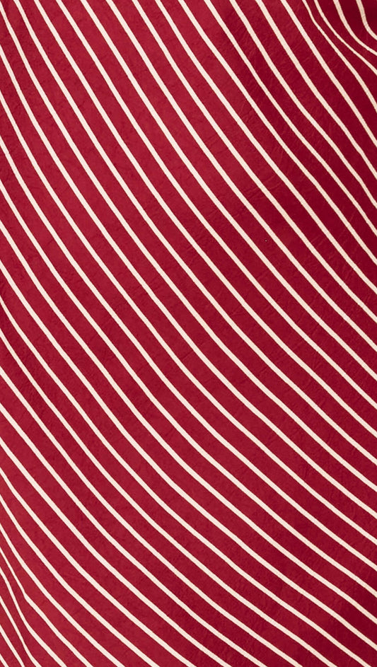 Burgundy Pinstripe Bias Midi Skirt