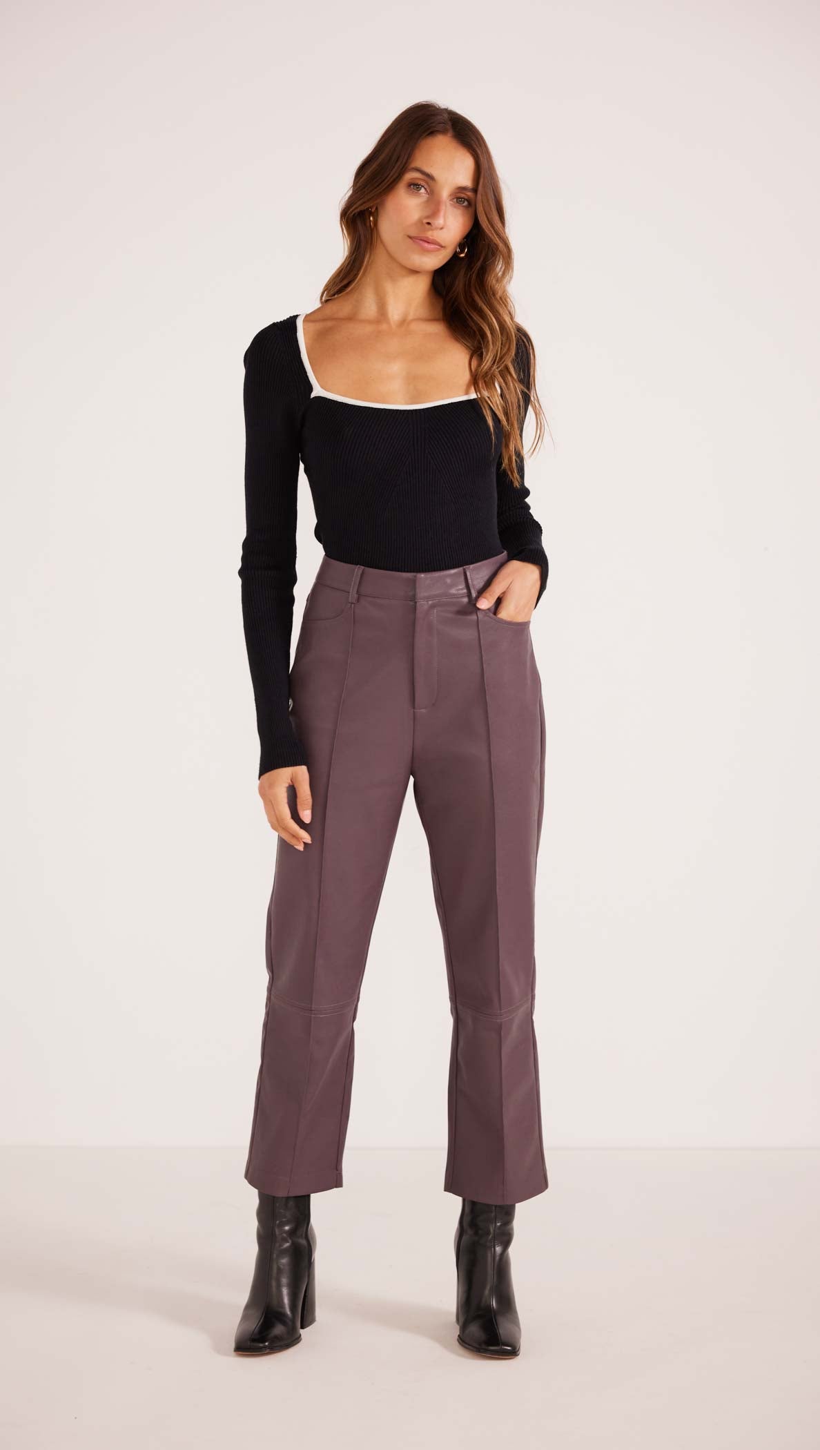 YELENA PU PANTS-MINKPINK