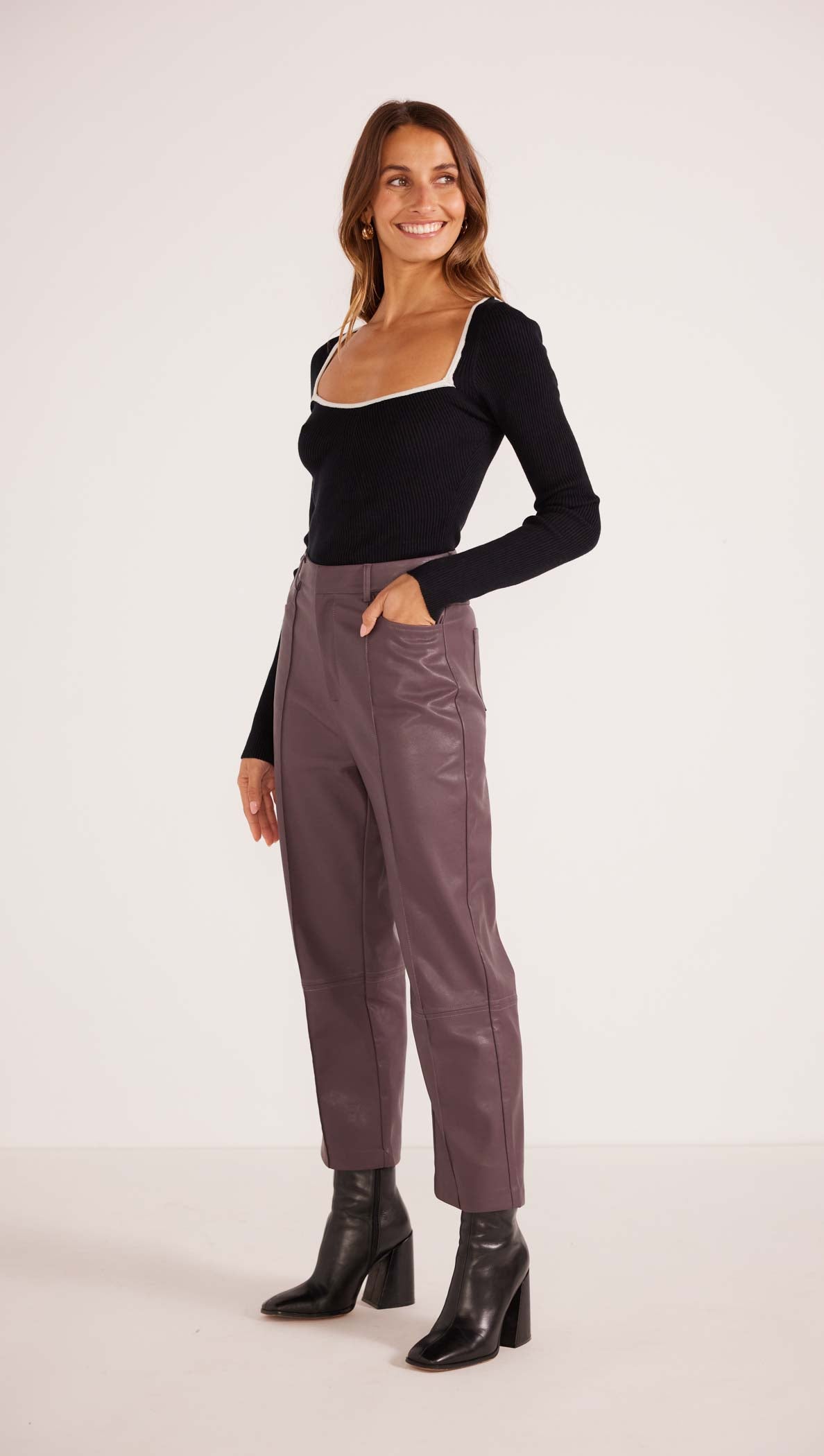 YELENA PU PANTS-MINKPINK