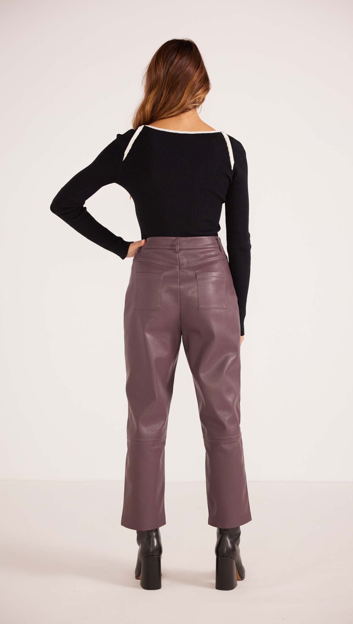 YELENA PU PANTS-MINKPINK