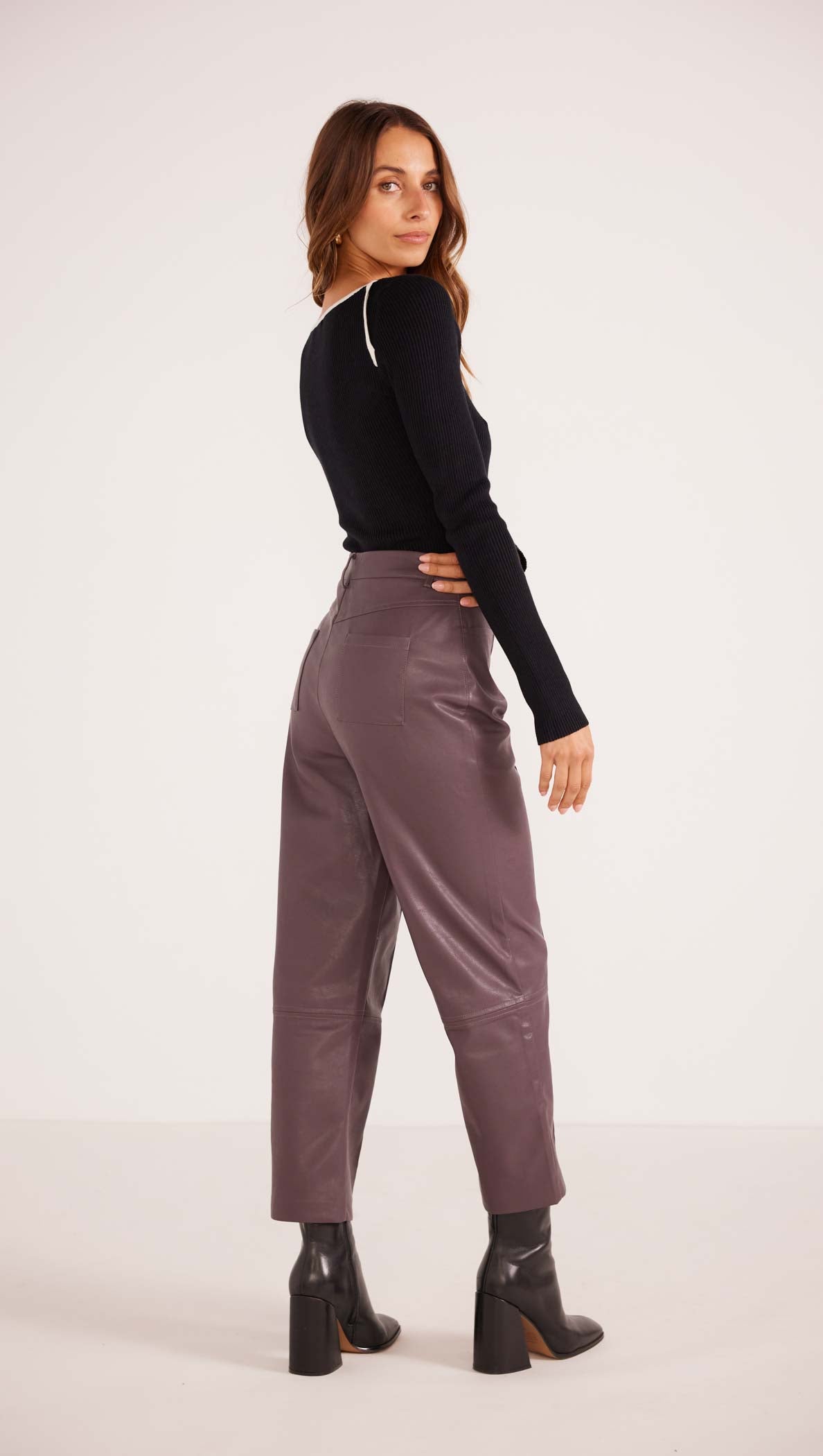 YELENA PU PANTS-MINKPINK