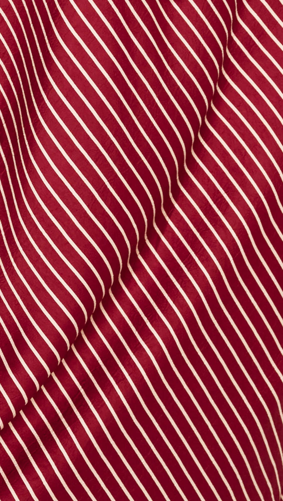 Burgundy Pinstripe Bias Cut Midi Dress