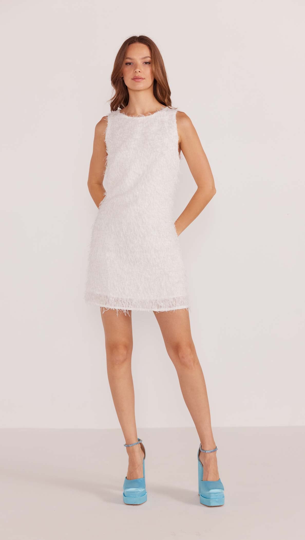 Yuki Fluffy Shift Mini Dress-MINKPINK
