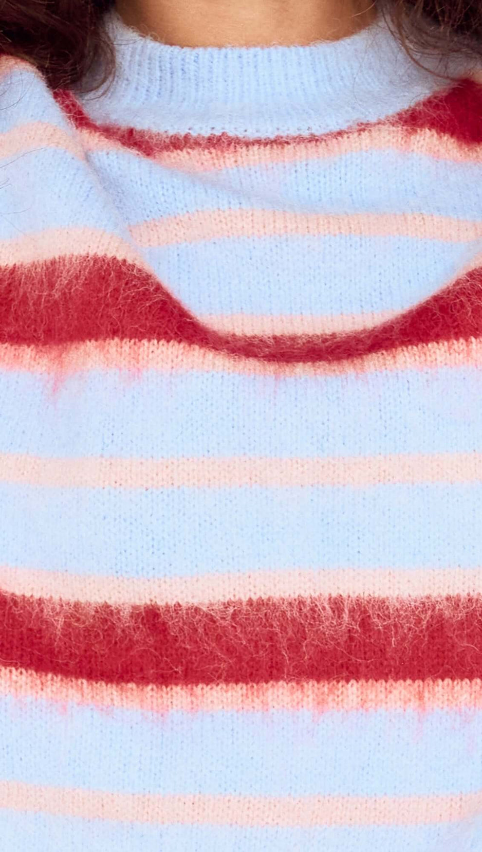 Peppermint Stripe Fluffy Jumper