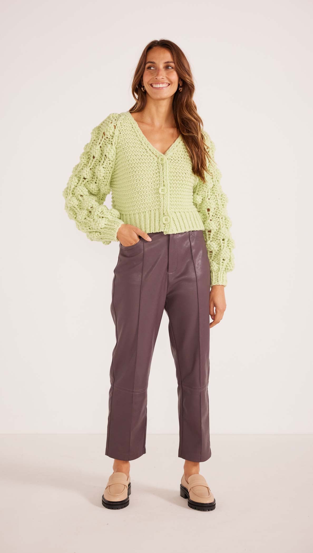LANA BOBBLE KNIT CARDIGAN-MINKPINK