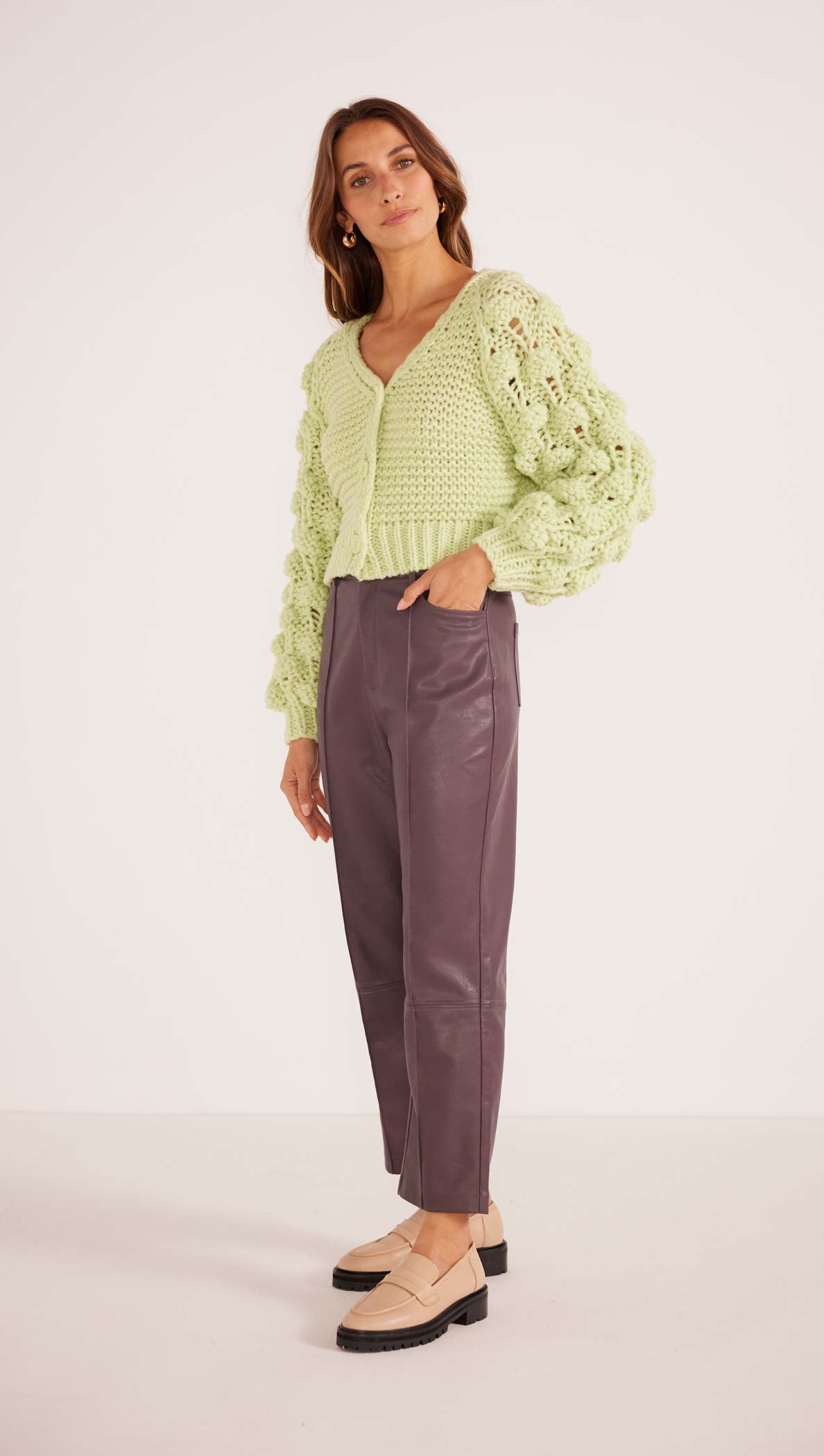 LANA BOBBLE KNIT CARDIGAN-MINKPINK